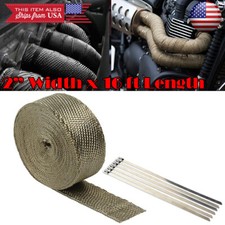 2 15ft Exhaust Header Downpipe Pipe Titanium Heat Wrap 6 Tie For Subaru Mazda 2 15ft Exhaust Header Downpipe Pipe Titanium Heat Wrap 6 Tie For Subaru Mazda