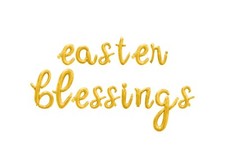 EASTER BLESSINGS Cursive Letter Balloon Banner - DIY Easter Party Decoration