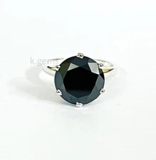 6 Ct Black Diamond Ring 6 Prong Setting Quality AAA Certified ! Anniversary Gift