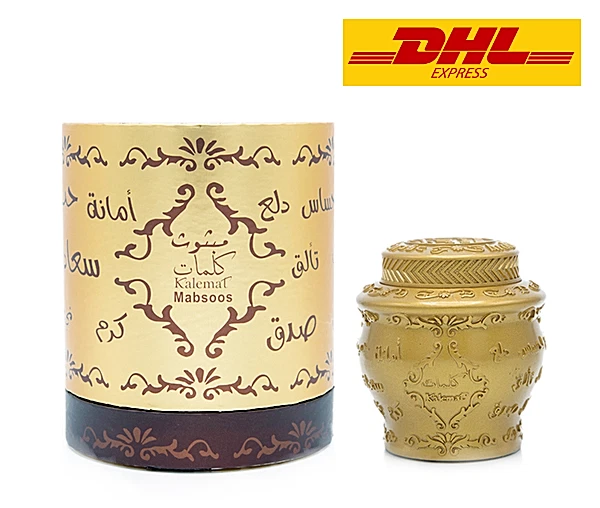 Bakhoor Incense Mabsoos Kalemat 40g by Arabian Oud Saffron Rose DHL Express