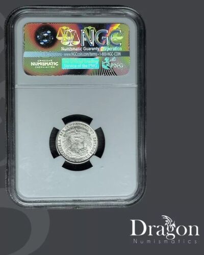 Venezuela 1/2 Bolivar 1944 WITH ACCENT NGC MS 63 SILVER COIN WII VERY SCARCE 🐉 - Picture 2 of 4
