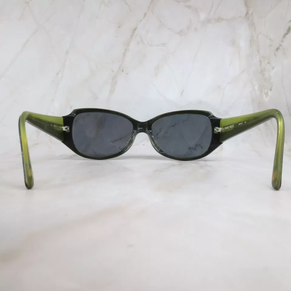 Nine West 太阳镜框 NW511S 315 女式哑光黑色绿色全边 57-16-135 — 第 4/4 张图片