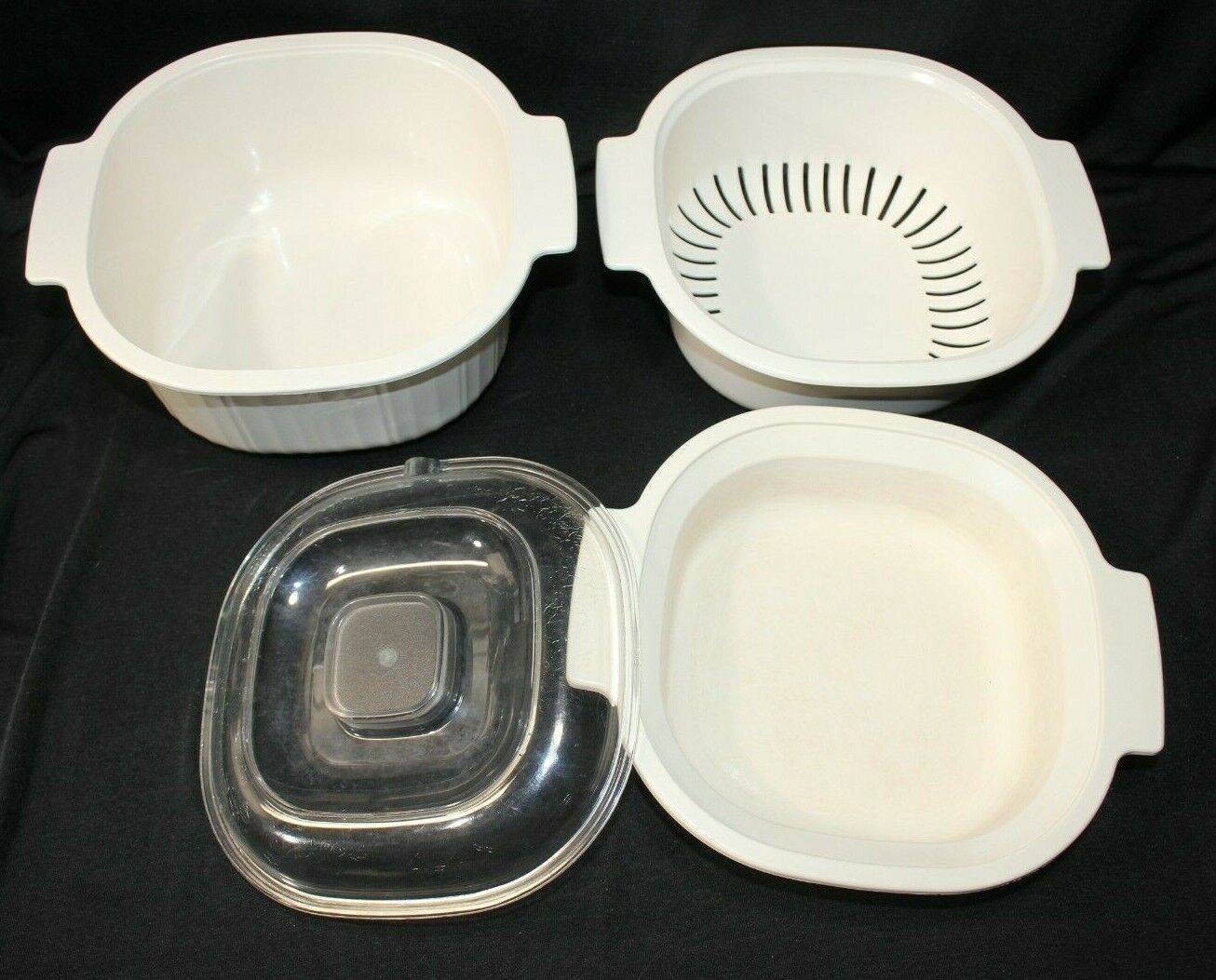 Ranking TOP6 Vintage Rubbermaid Microwave Cookware 4 Now on sale Piece Lot Strainer S Lid