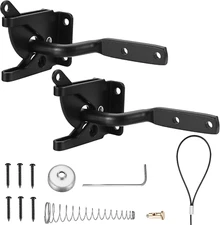 2 Pack Self-Locking Gate Latch,Automatic Gravity Lever Door Latches,Single Si...