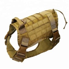 Military Tactical Pet Dog Harness No Pull Heavy Duty MOLLE Training Service Vest