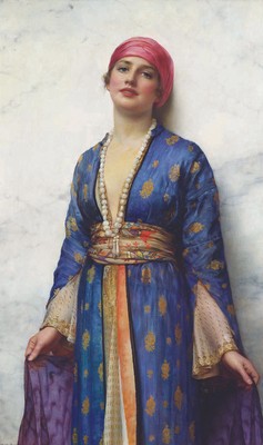 William Clarke Wontner ''Yasemeen From Arabian Nights'' lila blau Kunstdruck