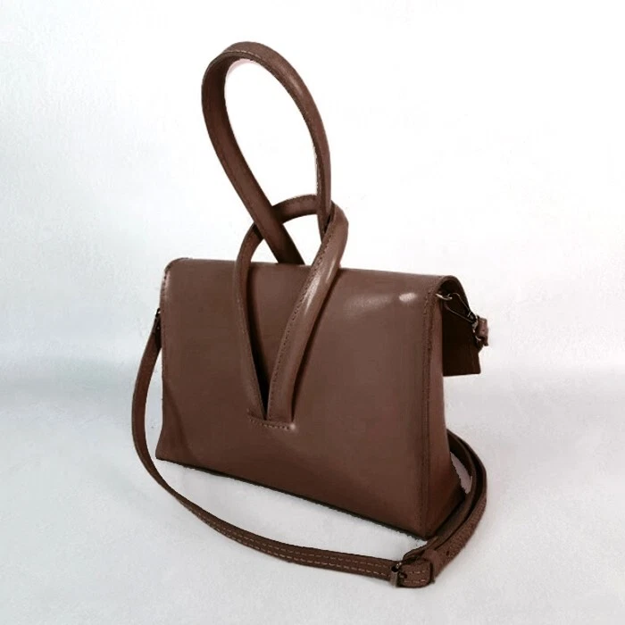 JACQUEMUS Borsa a tracolla donna VERA pelle marrone borsa a tracolla