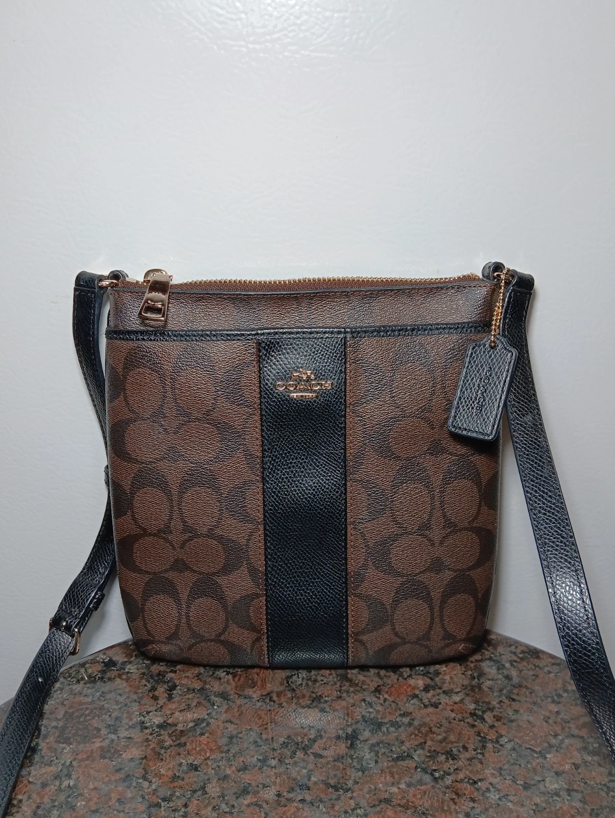 Borsa a tracolla Coach Signature F52856 in PVC