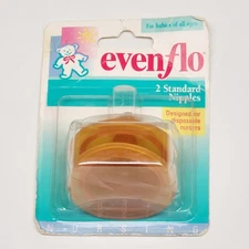 Vtg Evenflo Latex Standard Baby Infant Nurser Bottle Nipples USA 1995 New