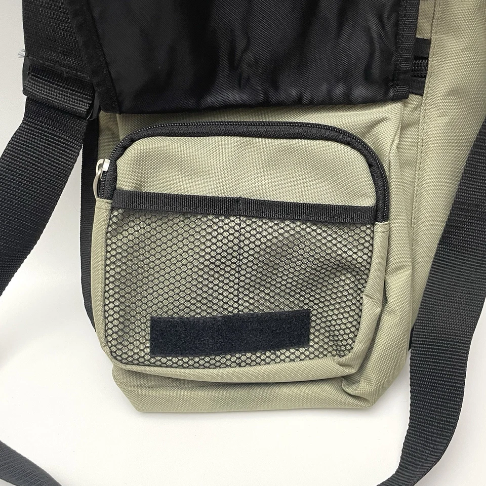 Everest Bandolera Bolso Mensajero Paquete de 4 Compartimentos Lona Negro y Beige Foto 3 de 4