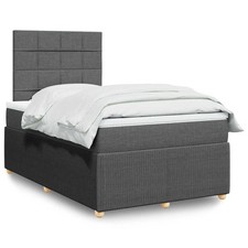 Sommier à Lattes de Lit avec Matelas Rembourré Adulte Chambre Tissu vidaXL
