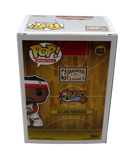 Figura Funko Pop autografiada de Allen Iverson de la corte #102 Philadelphia 76ers JSA - Imagen 5 de 9