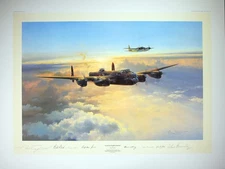 Robert Taylor CLOUD COMPANIONS World War II LE Art Print SIGNED by 7 WWII Flyers