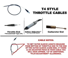 Outside Distributing T4-305 T4 Style Throttle Cable - Sleeve Length 30.5in.