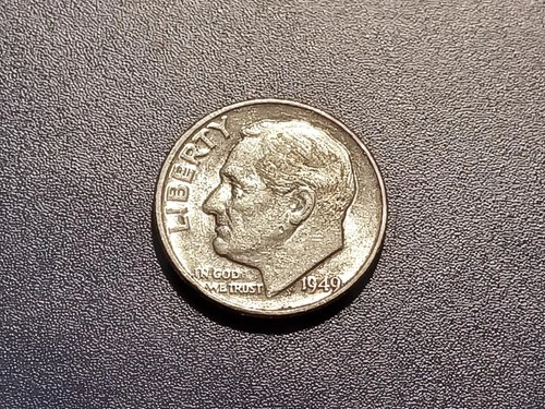 AU 1949-D Roosevelt Dime