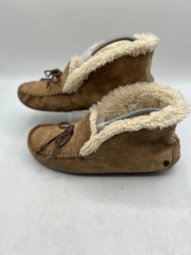 UGG SN1004806 Alena ciabatte donna taglia 8 castagno scamosciato pelliccia sintetica polsino slip on