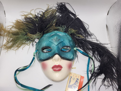 Vintage Clay Art Ceramic Face Wall Woman Mask