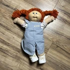 Vintage 1985 Cabbage Patch Doll Red Hair Blue Eyes 15 Inch With Clothes And Shoe