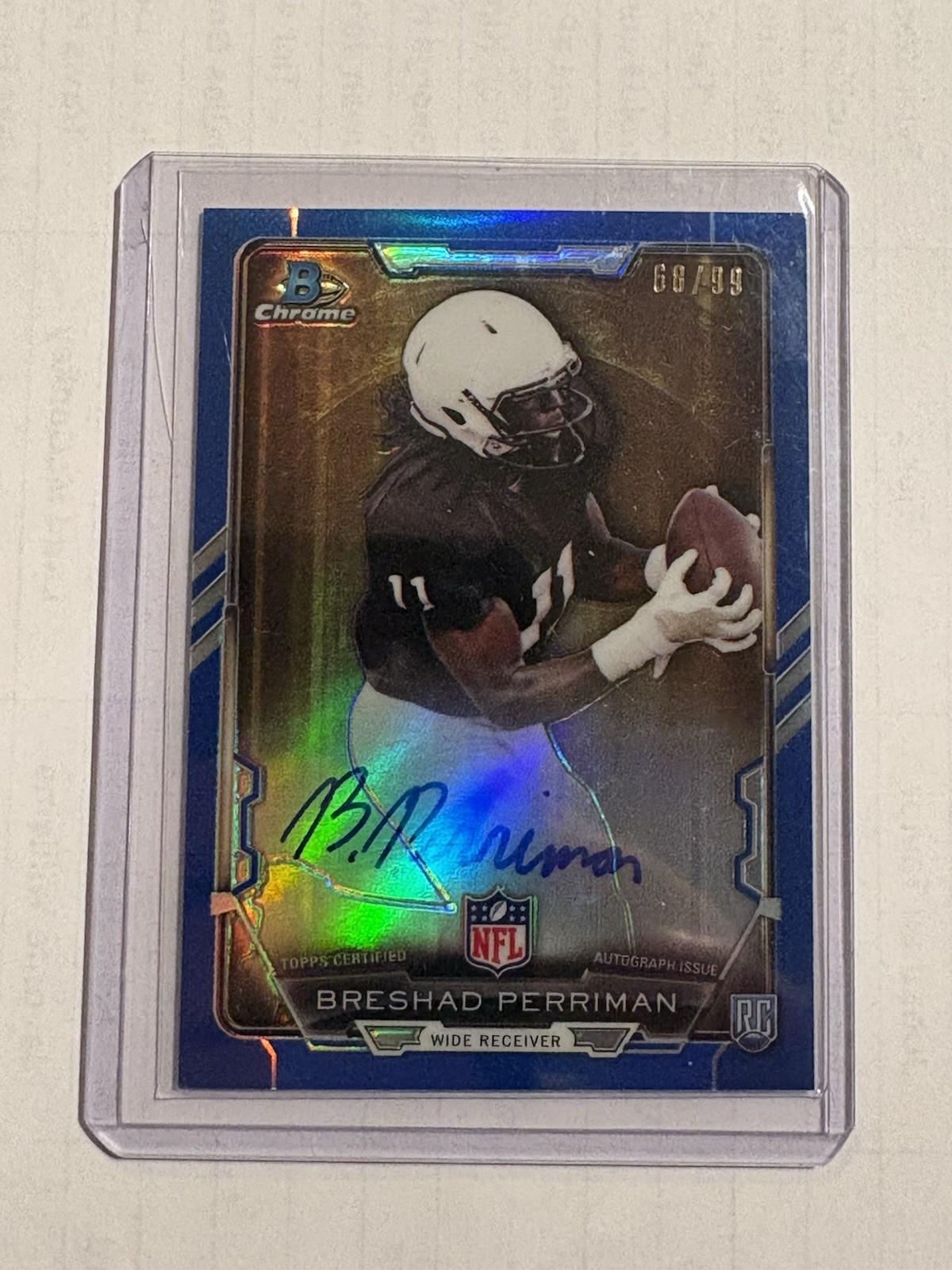 Breshad Perriman Bowman Rookie Chrome Refractor Autographs #BP Blue