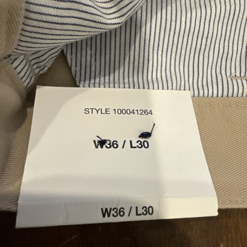 Brooks Brothers Clark pantaloni uomo 36x30 kaki beige chino piatto davanti NUOVO - Foto 9 di 9