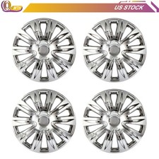 Set Of 4 17inch Wheel Covers Snap On Hub Caps Chrome Rim Covers Fits R17 Tire