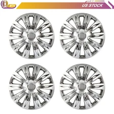 Set of 4 17inch Wheel Covers Snap On Hub Caps Chrome Rim Covers Fits R17 Tire