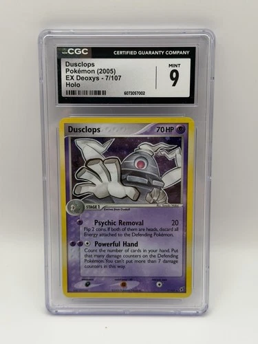 CGC 9 MINT Dusclops 2005 EX Deoxys 7/107 Holo Pokemon Card
