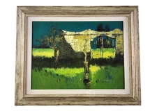 Leonard Kester Orig Oil Painting Mid-Century California "The Old Estate" Signed