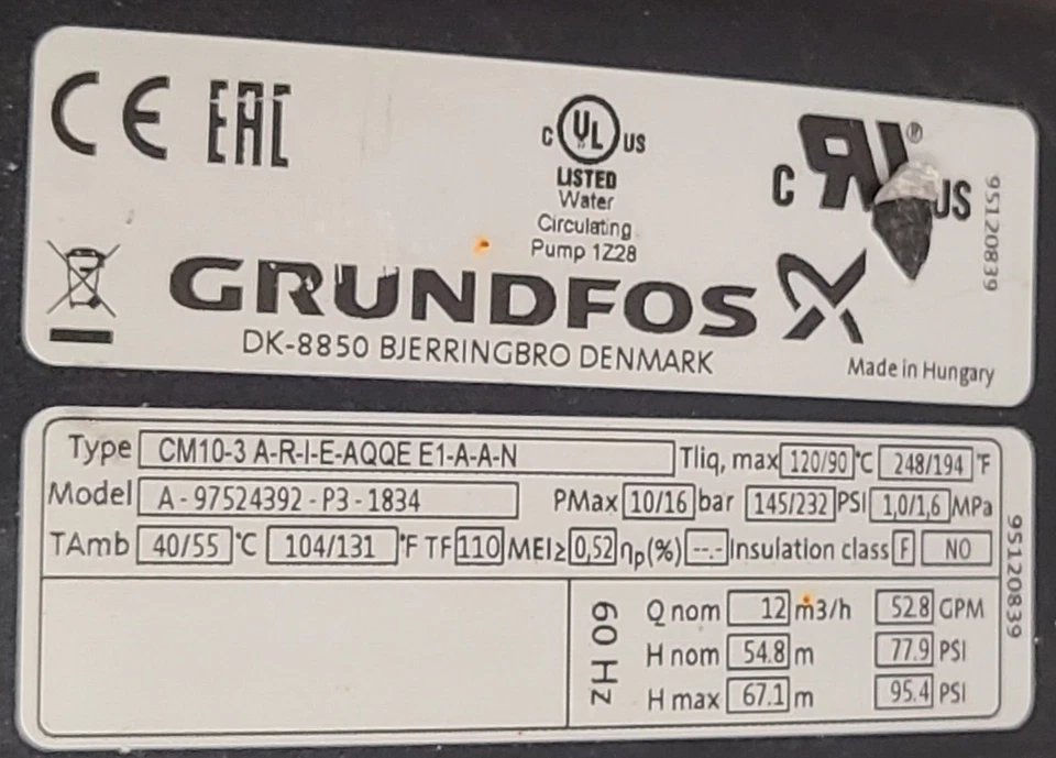 Grundfos CM10-3 A-R-I-E-AQQE F-A-A-N Horizontal Multi-Stage Booster Pump - Image 3 of 4
