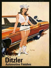 Ditzler Automotive Finishes Ad Reproduction Metal Sign FREE SHIPPING