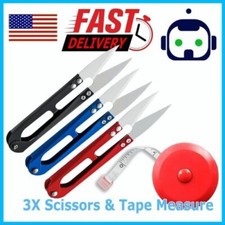 3X Sewing Scissors Snip Thread Cutter Embroidery Nipper  Retractable Tape Measu