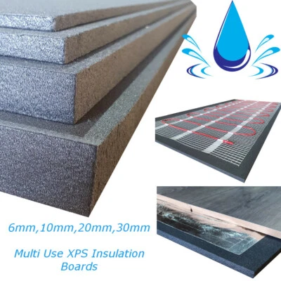 XPS INSULATION Boards 1200 x 600mm, UNDER FLOOR HEATING, 6mm 10mm 20mm 30mm