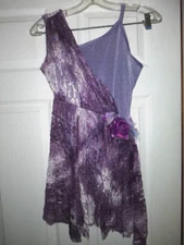 Curtain Call Purple Asymm Dance Costume Size Adult Small