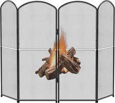 4 Panel Fireplace Screen Stand