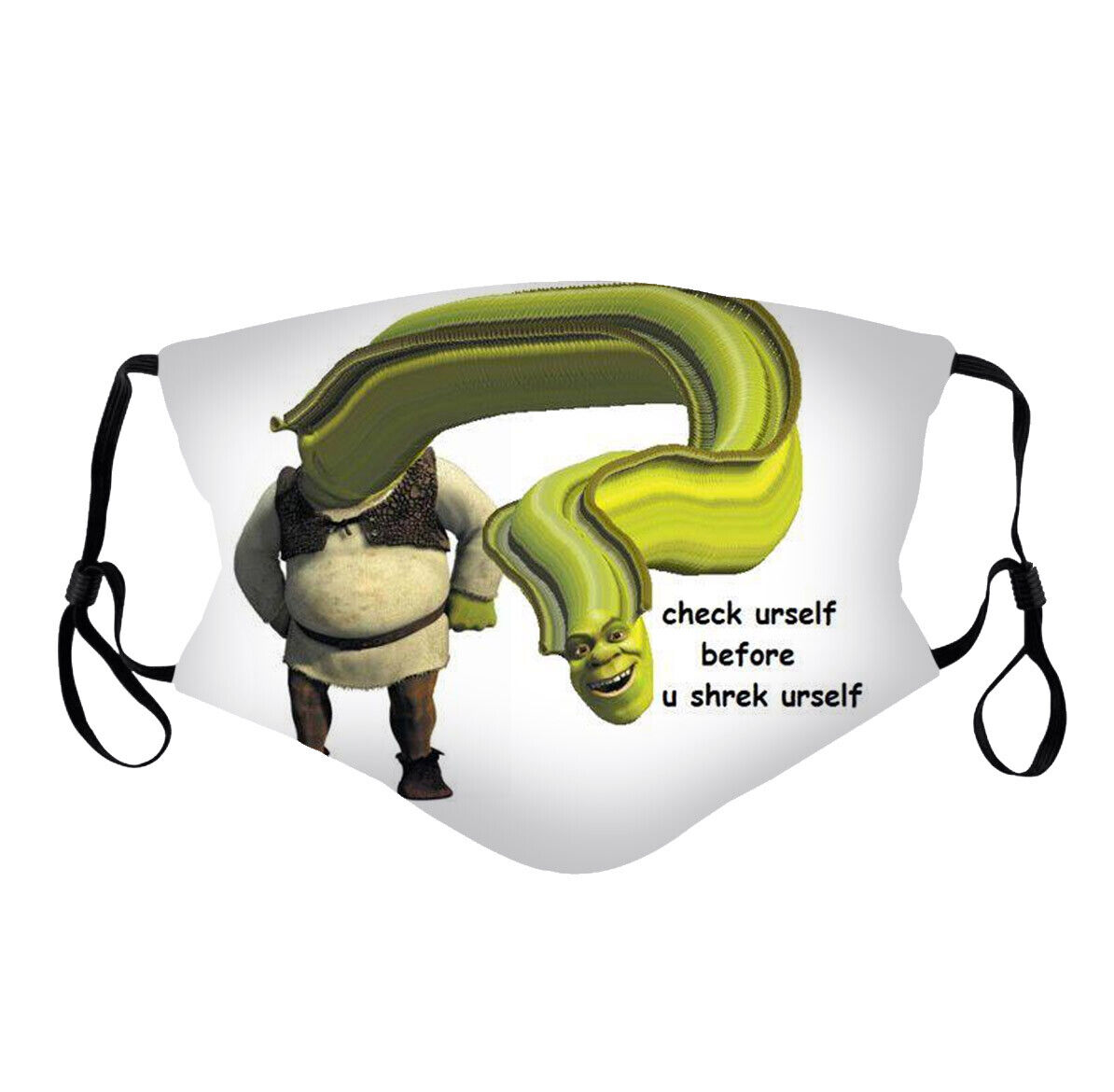 Funny Novelty Face Mask Donkey Shrek Meme Check Yourself Wreck Washable  filter | eBay