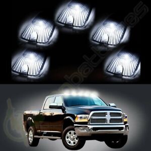5x Smoke Roof Clearance Light Cab Marker Cover+Free Bulb T10 for 88-00 Chevrolet