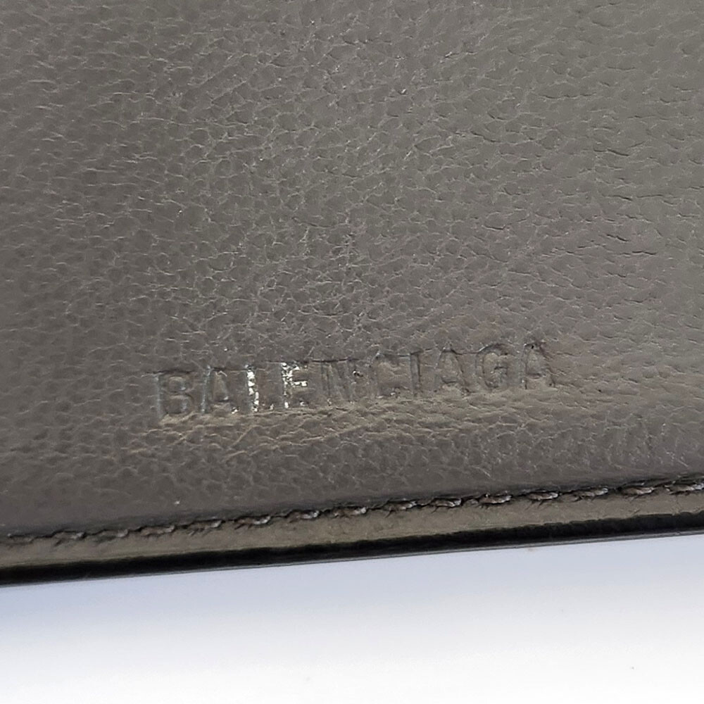 ★BALENCIAGA★ Tri-fold wallet light gray 5938131IZI31460 59 Balenciaga Cash Leather Tri-Fold Gray Wallet 594312 | eBay