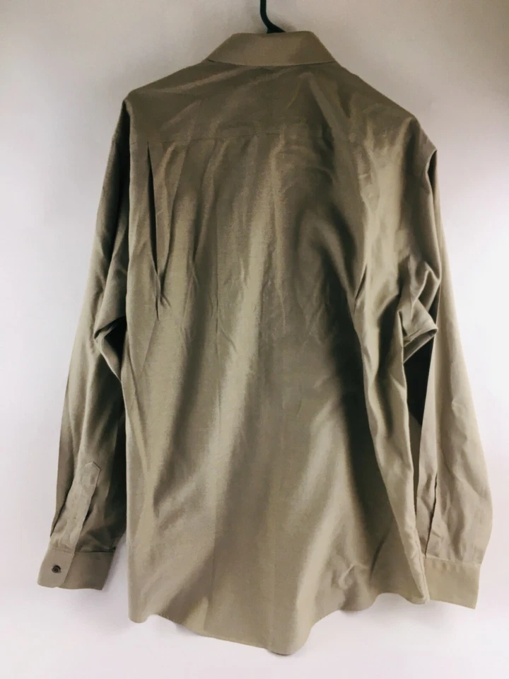 Nordstrom Shirt Men's Size 16.5-37 Brown with Pocket Long Sleeve Button Up - Image 2 of 4