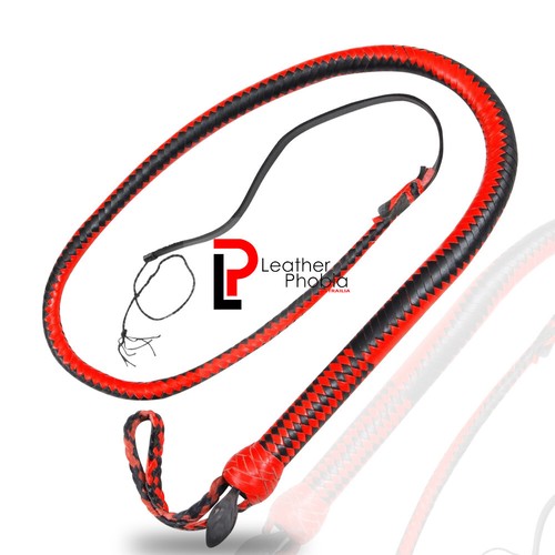 Bull Whip Cowhide Genuine Leather 4 Feet Long 12 Plaits Heavy duty Bullwhip - Picture 3 of 11