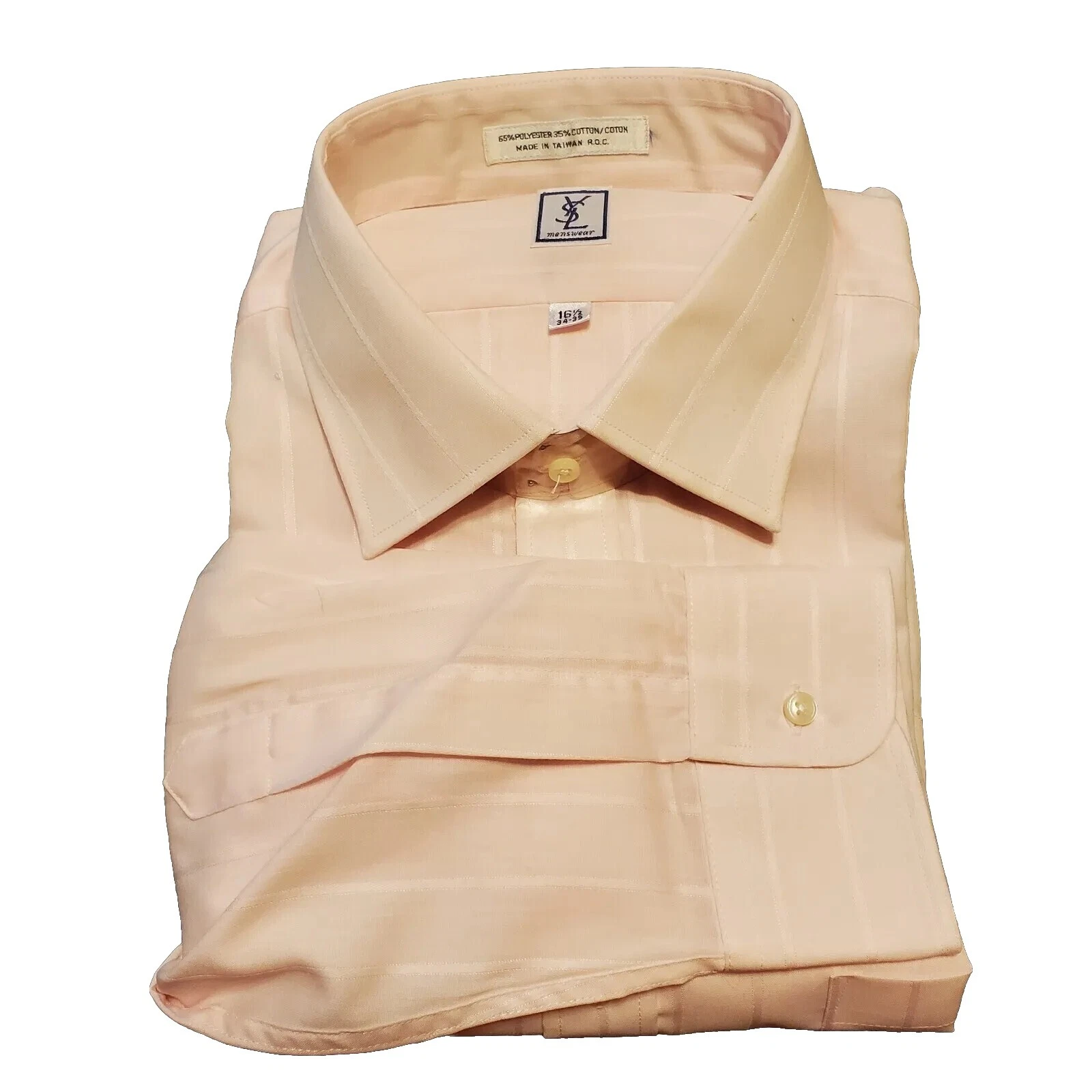 Vestido a rayas de mezcla de algodón Saint Laurent camisas para hombres