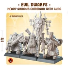 Evil Dwarfs Heavy Armour Command w/ guns