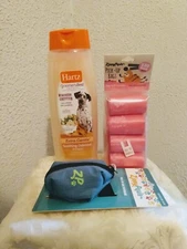 Hartz Extra Gentle Shampoo 120 w/Handle Pink Pick Up Bags Dispenser w/Bags    