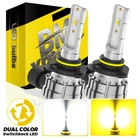 2X 9006 HB4 LED Fog Lights Switchback Dual Color White Yellow 50W 20000LM Bright
