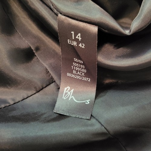 BHS Size 14 Black Linen Blend Jacket Blazer - Picture 6 of 12