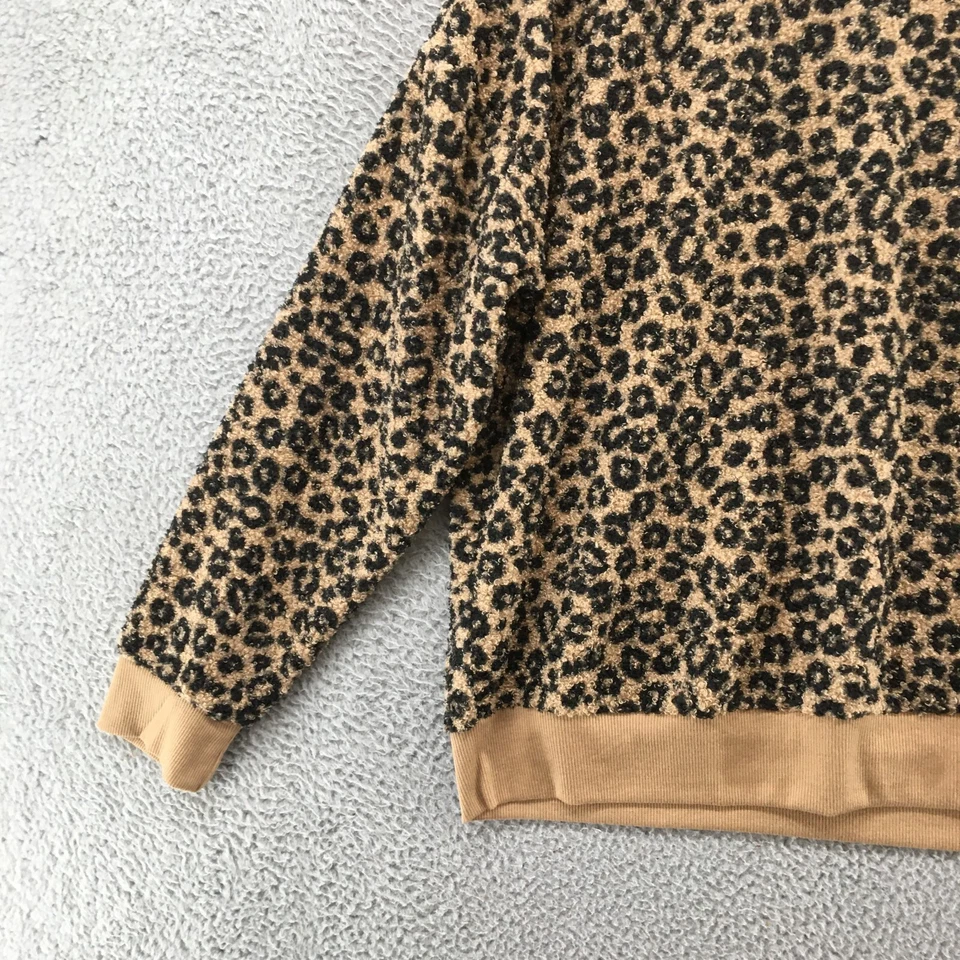 Suéter NY & C Leopardo Difuso Para Mujer XL Beige Pullover Manga Larga Informal Tejido Foto 3 de 4