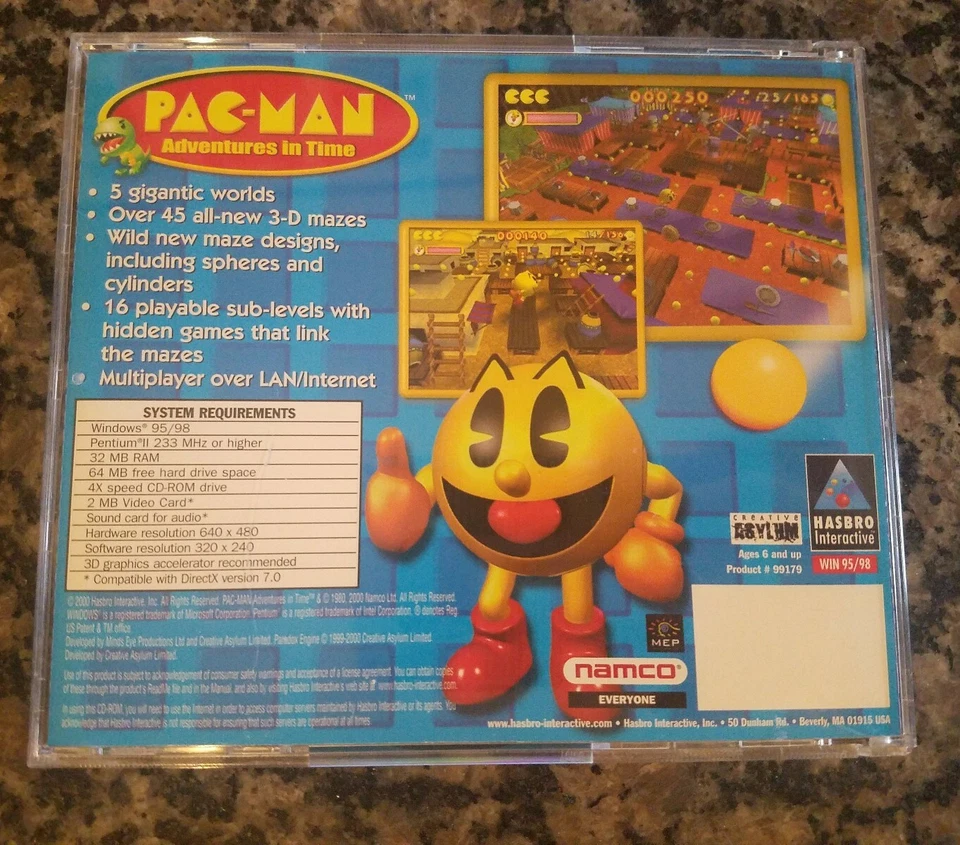 PAC MAN "ADVENTURES IN TIME" PC GAME HASBRO INTERACTIVE WINDOWS 95/98 RATED E - Image 3 of 4