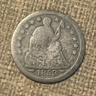 1853 Seated Liberty Half Dime, Key Type Coin.