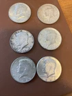 1964 Kennedy Silver Half Dollar - Six Coins