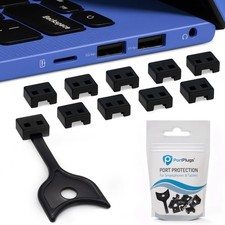 PortPlugs USB-A Port Locks with Key - Security  Malware Protection  10-Pack