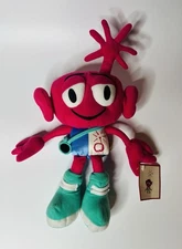 VTG 1998 Primeco Cell Phone 13” Pink Alien Primetheu Mascot Stuffed Plush